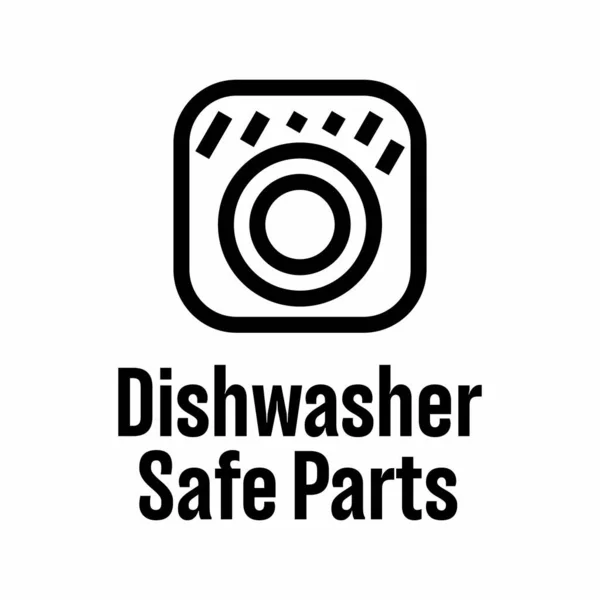 洗碗机安全部件病媒信息标志 — 图库矢量图片