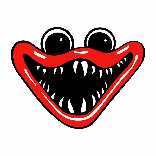 Smile Toy Cartoon Monster — Stok Vektör
