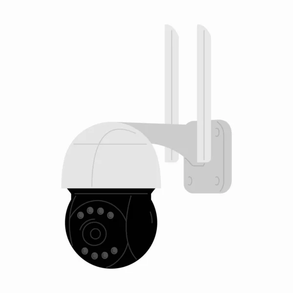Trådlös Videokamera För Utomhusövervakning Med Bakgrundsbelysning — Stock vektor