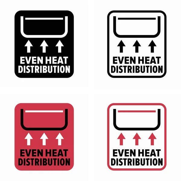Even Heat Distribution Vector Information Sign — Vettoriale Stock