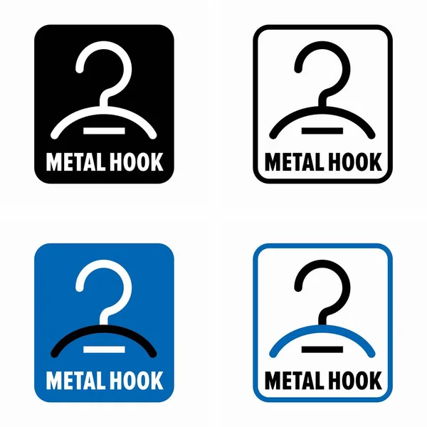 Metallhaken Vektor Informationsschild — Stockvektor