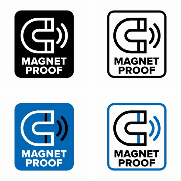Magnet Proof Vector Information Sign — Vetor de Stock