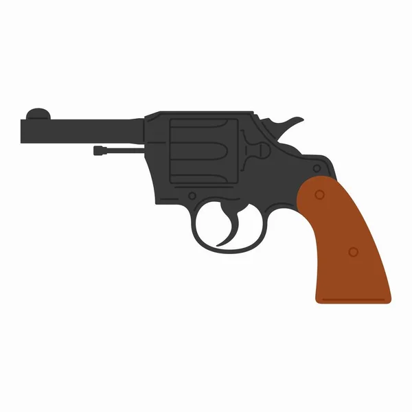 Revólver Repitiendo Pistola Rueda Con Cilindro — Vector de stock