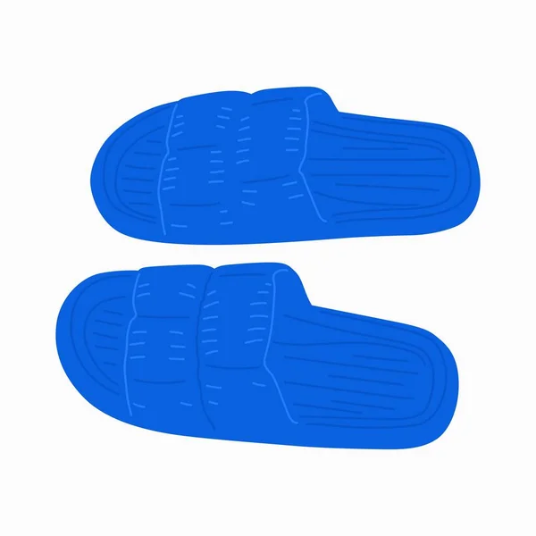Slippers Pool Shoes Vektor Barvy Objektu — Stockový vektor