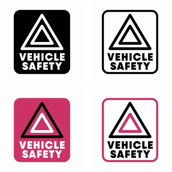 Araç Güvenliği Vektör Bilgisi Işareti — Stok Vektör