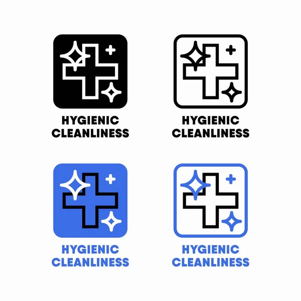Hygienic Cleanliness Vector Information Sign — Stock Vector