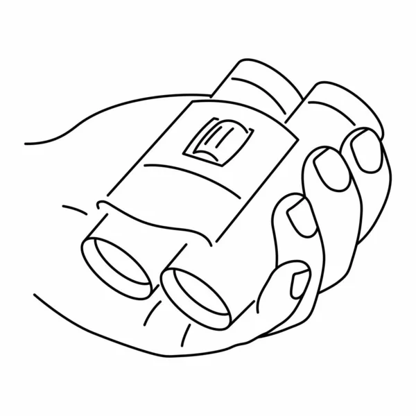 Kompaktní Přenosný Lehký Dalekohled Ruce — Stockový vektor