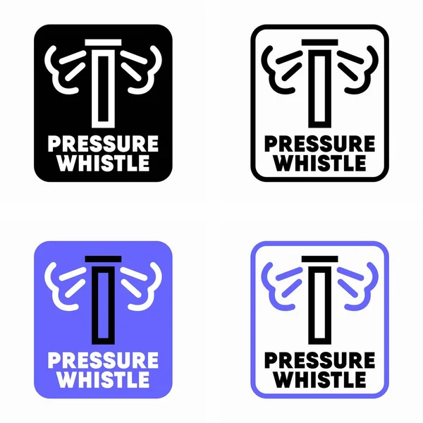 Pressure Whistle Vector Information Sign — Stock Vector