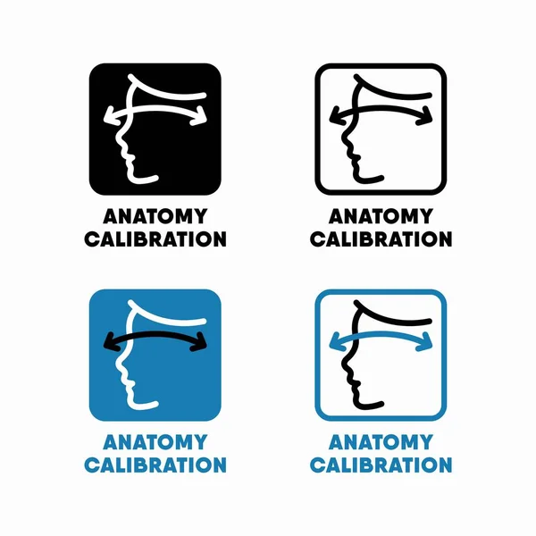 Anatomie Kalibratie Vector Informatie Teken — Stockvector
