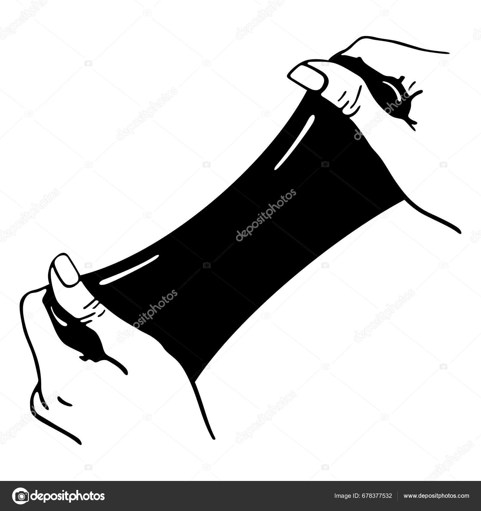 Hands Stretching All Purpose Cleaning Slime Stock Vector by ©Den