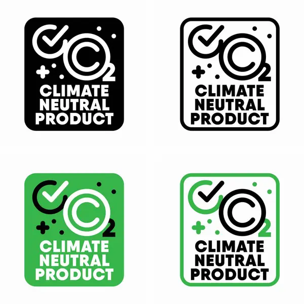 Climate Neutral Product Information Sign — Stock Vector