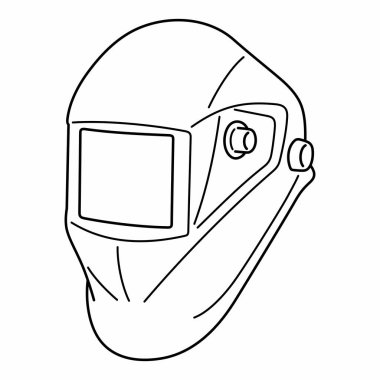 Kaynak maskesi vektör ana hatları nesnesi