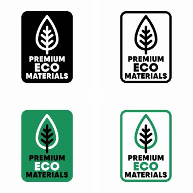 Premium Eko Malzeme vektör bilgi imzası