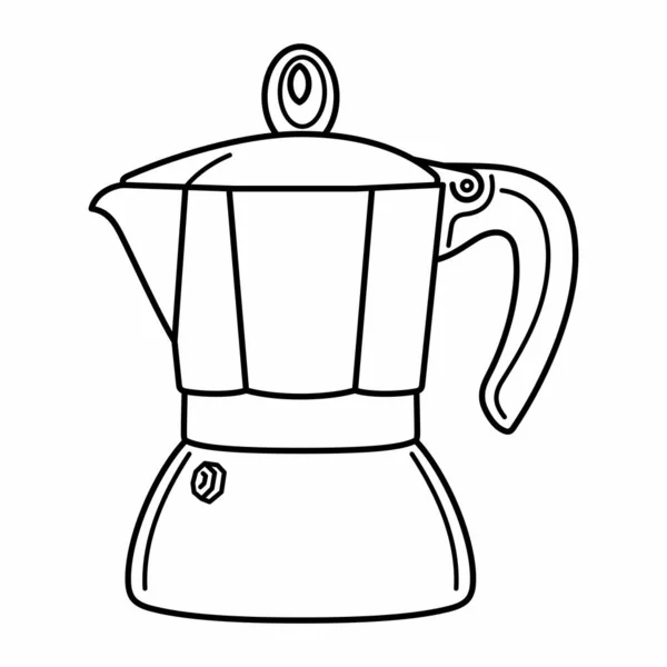 Moka Pot Stove Top Coffee Maker — Stock Vector