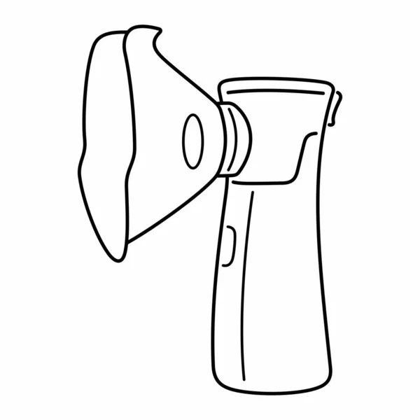 Vapor Nasal Inhalador Personal Con Mascarilla Facial — Vector de stock