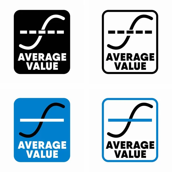 Average Value Vector Information Sign — Stock Vector