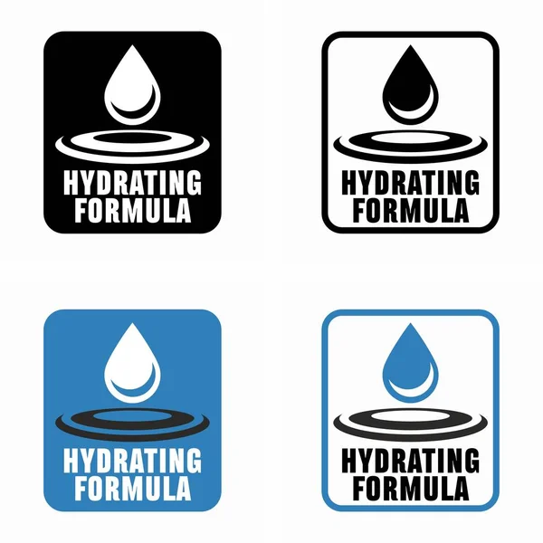 Hydrating Formula Vector Information Sign — Stock Vector