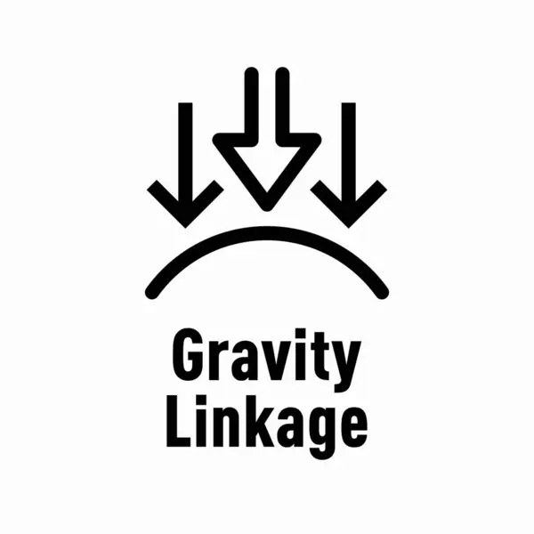 Gravity Linkage Vector Information Sign — Stock Vector