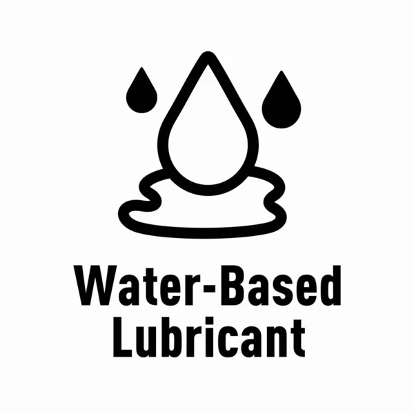 Water Based Lubricant Vector Information Sign — Stock Vector