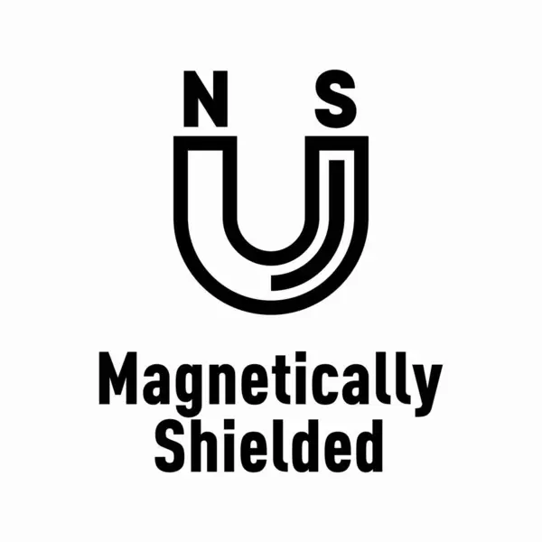 Magnetically Shielded Vector Information Sign — Stock Vector