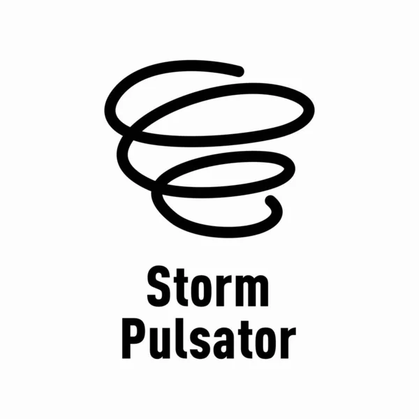 Tempestade Pulsador Sinal Informação Vetorial — Vetor de Stock