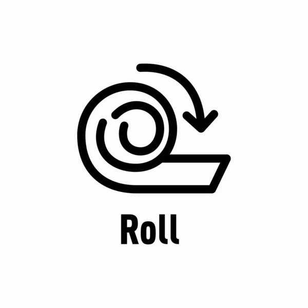 Roll Signo Información Vector Acción — Archivo Imágenes Vectoriales