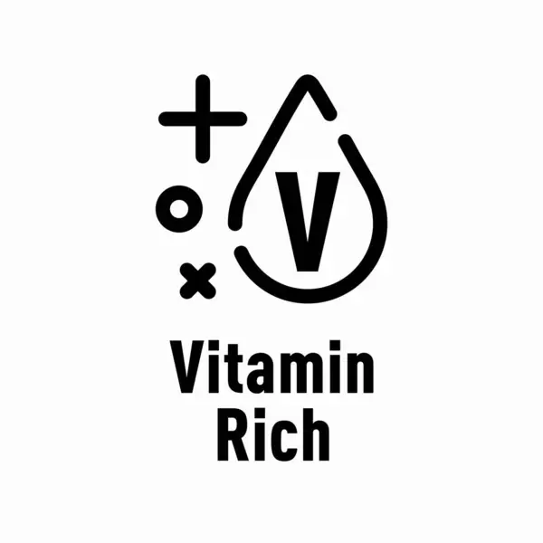 Vitamina Sinal Rico Informação Vetorial Gráficos Vetores