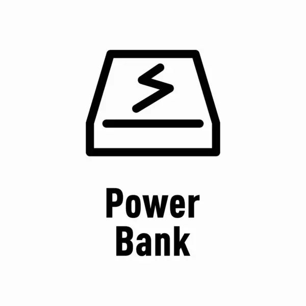 Power Bank Vektor Informationsschild lizenzfreie Stockvektoren