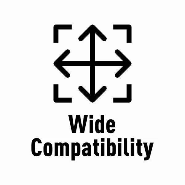 Széles Körű Kompatibilitási Vektorinformációs Jel Jogdíjmentes Stock Illusztrációk