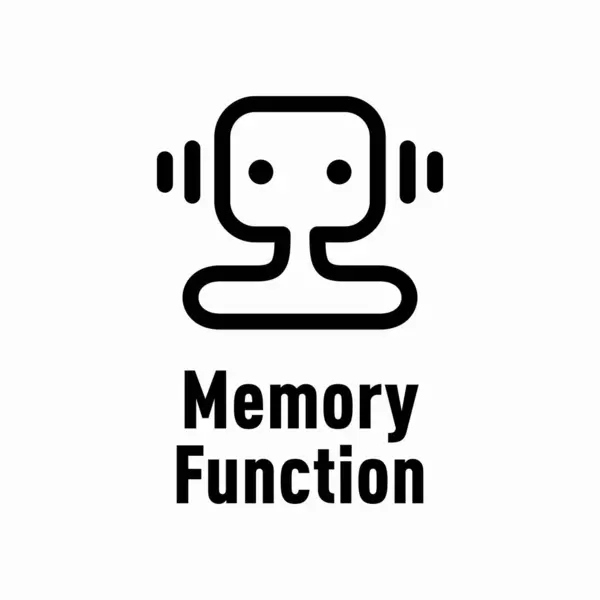 Segno Informazione Vettoriale Della Funzione Memoria Illustrazione Stock