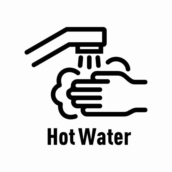 Informationsschild Für Heißwasservektoren lizenzfreie Stockvektoren