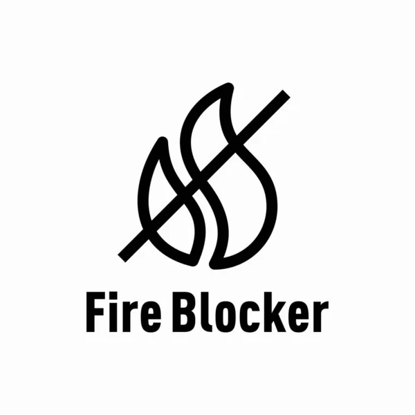 Fire Blocker Signo Información Vectorial Vector de stock