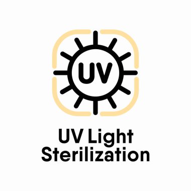 UV Işık Sterilizasyon Vektör Bilgi İşareti