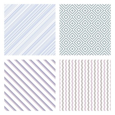 Silhouette of a geometric pattern seamless tile pastel cut file vector seamless set