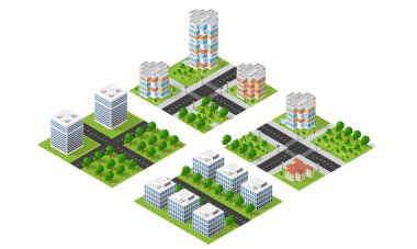 Modern binaları, parkları, yolları ve diğer kentsel unsurları temsil eden karolar minyatür bir şehir yaratıyor.