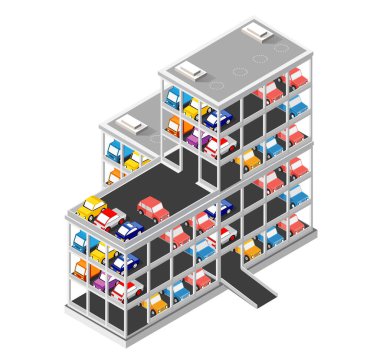 Şehir merkezinde taşımacılık için otopark koşulları ve yoldaki trafik sıkışıklığı.