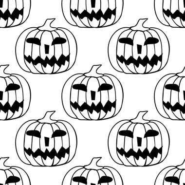 Kusursuz şekilli siluet cadılar bayramı asık suratlı korkunç surat