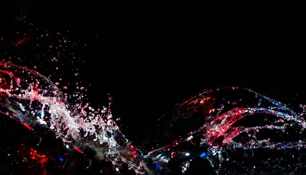 Colorful Splash Water Black Background Stock Picture
