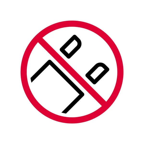 ビニール袋は禁止されていませんサイン 赤モダンなラウンドステッカー — ストックベクタ