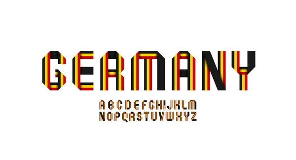 德文字体字母表 用彩色纸带折叠的字母 矢量插图10Eps — 图库矢量图片