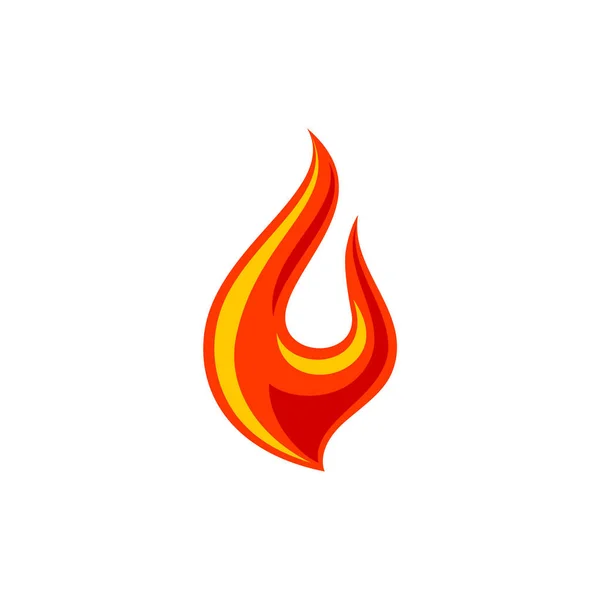 Fire Flame Logo Hot Red Orange Blazing Symbol Brand Sign — Stock Vector