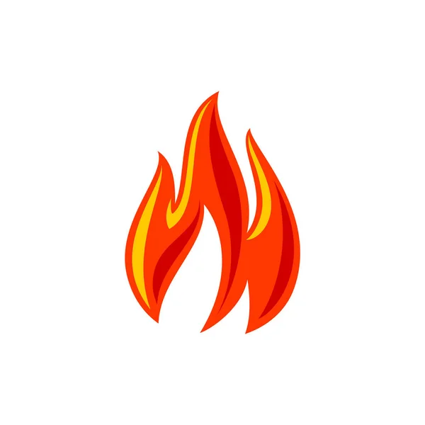 Flamme Feu Pour Logo Rouge Chaud Orange Symbole Flamboyant Signe — Image vectorielle