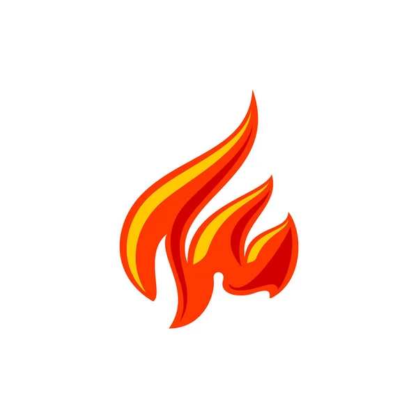 Огонь Пламя Логотипа Горячий Красный Оранжевый Пылающий Символ Знак Бренда — стоковый вектор