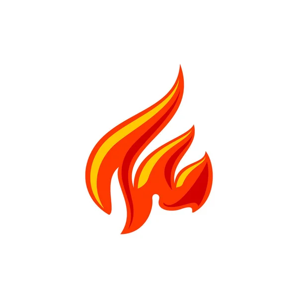 Flamme Feu Pour Logo Rouge Chaud Orange Symbole Flamboyant Signe — Image vectorielle