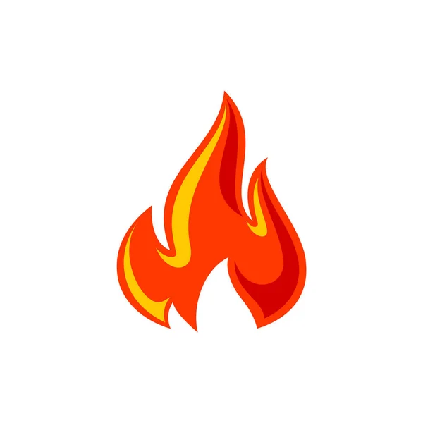 Flamme Feu Pour Logo Rouge Chaud Orange Symbole Flamboyant Signe — Image vectorielle