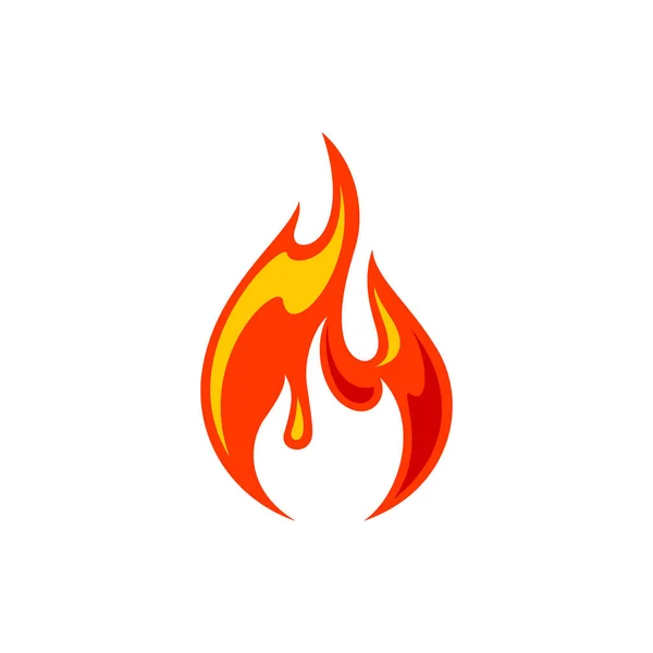 Brand Låga För Logotyp Varm Röd Orange Flammande Symbol Varumärke — Stock vektor