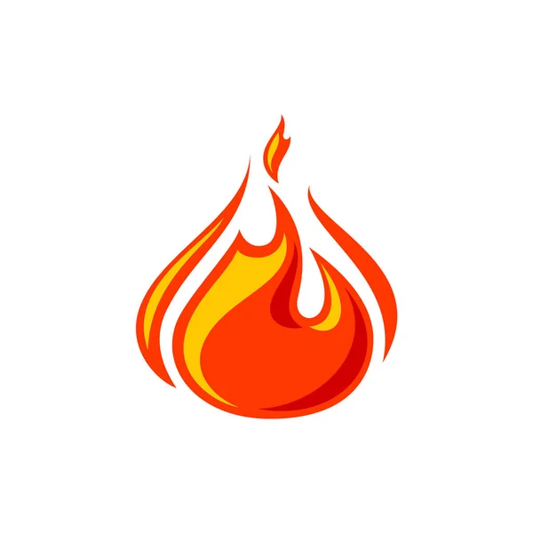 Tűz Láng Logó Forró Piros Narancs Lángoló Szimbólum Márka Jele — Stock Vector