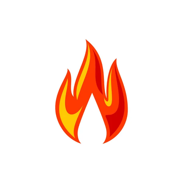 Tembakkan Api Untuk Logo Simbol Hot Red Orange Blazing Tanda - Stok Vektor