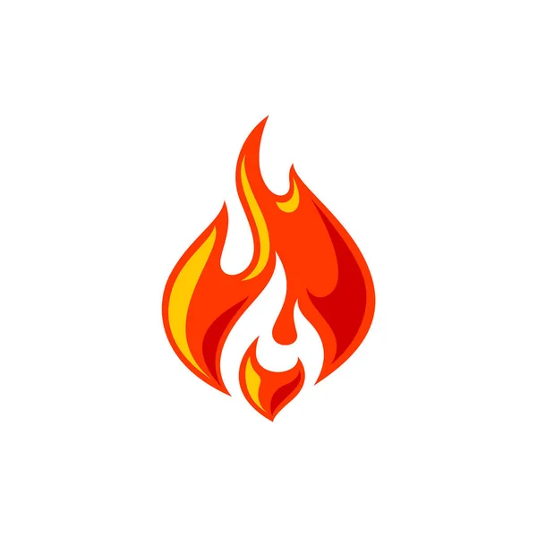 Fire Flame Logo Hot Red Orange Blazing Symbol Brand Sign — Stock Vector