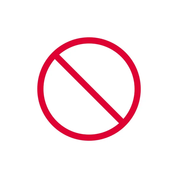 Prohibited Sign Forbidden Modern Sticker Vector Illustration — Stock Vector